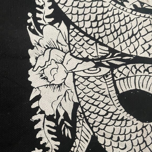 Backpatch canvas with snake and flowers - Picture 3 of 3